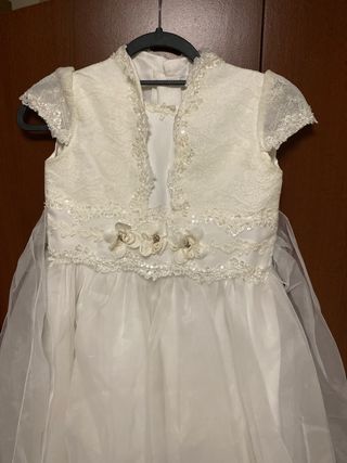 Vestido de comunión niña blanco 110