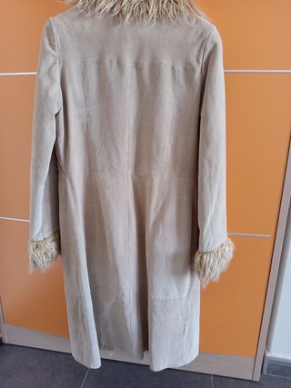 Abrigo Piel Ante Formula Joven Beige Talla S