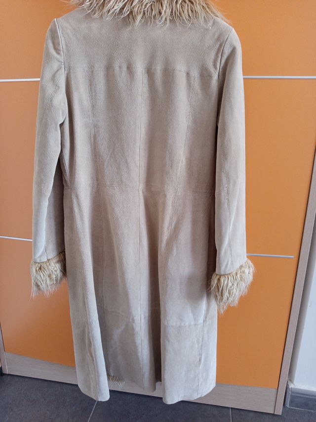Abrigo Piel Ante Formula Joven Beige Talla S