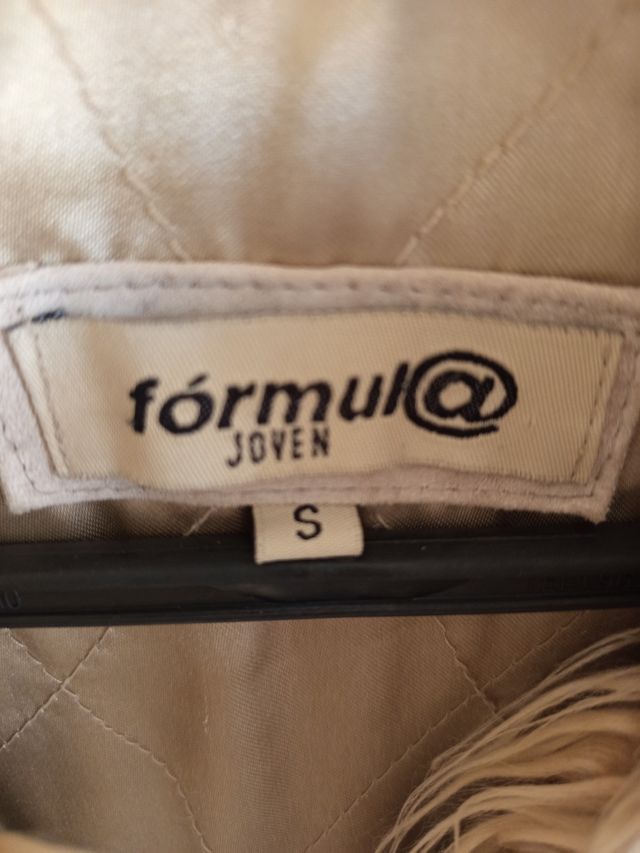 Abrigo Piel Ante Formula Joven Beige Talla S