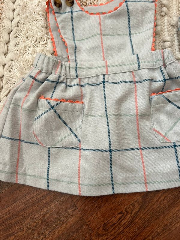 Vestido y pololos de bebé a cuadros coconut