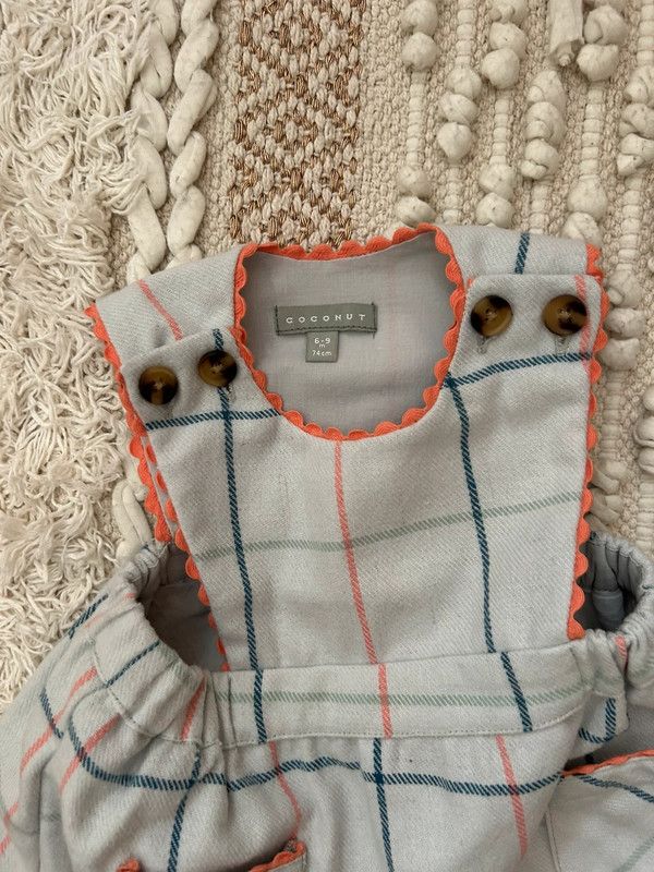 Vestido y pololos de bebé a cuadros coconut