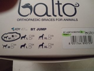 Tutore Balto BT Jump zampa posteriore destra Tg.M