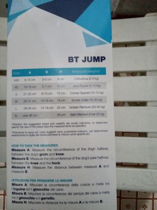 Tutore Balto BT Jump zampa posteriore destra Tg.M