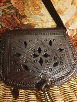 Bolso bandolera de cuero