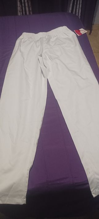 Pantalón de trabajo blanco talla L