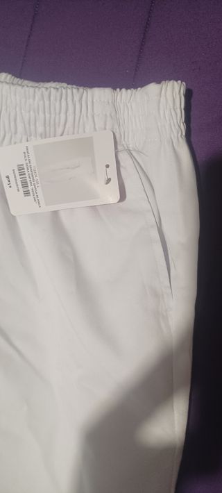 Pantalón de trabajo blanco talla L