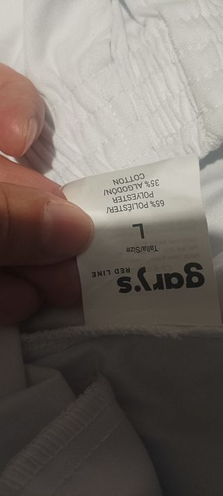 Pantalón de trabajo blanco talla L