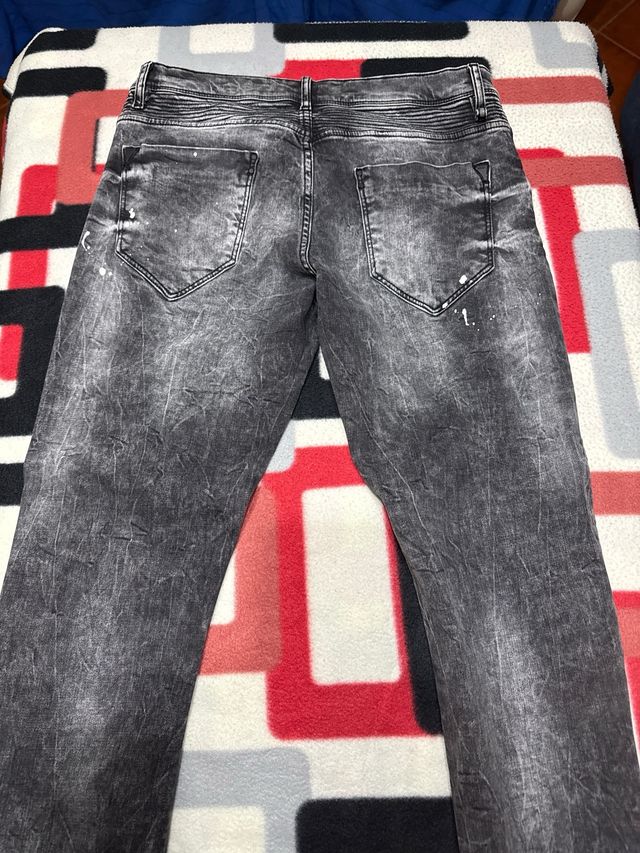 Vaqueros Antony Morato grises desgastados