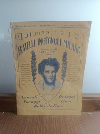 Antico catalogo floricoltura e ortaggi