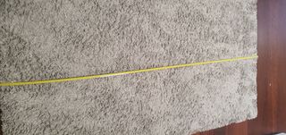 Alfombra pelo largo gris 170x125 cm