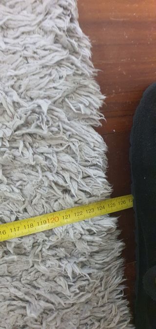 Alfombra pelo largo gris 170x125 cm