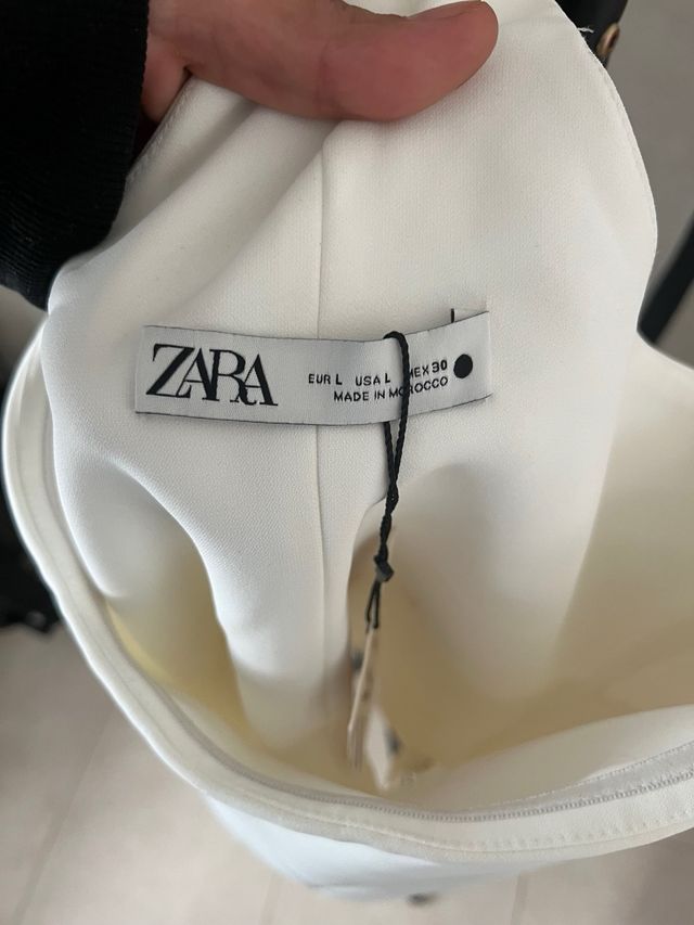 Vestido Zara Blanco Sin Estrenar