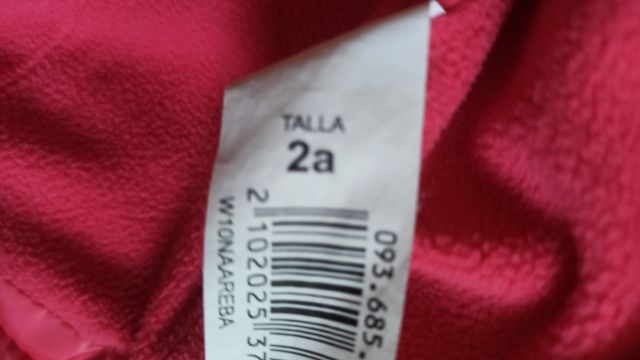 Abrigo acolchado niña rosa, talla 2 años