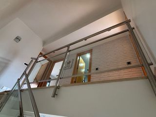 Barandilla Acero Inox y Cristal Escalera