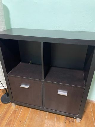 Mueble auxiliar 2 cajones y 2 huecos