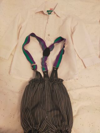Traje corto campero bebé