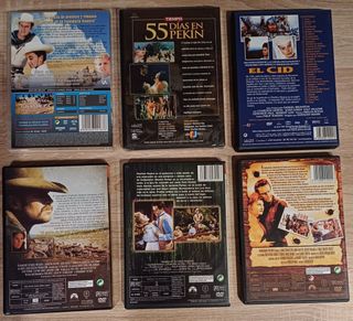 CHARLTON HESTON. LOTE DE 6 PELÍCULAS. DVD. 