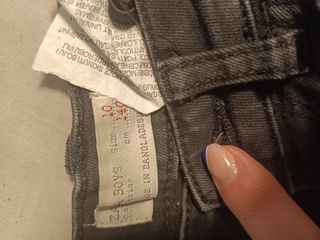 Tejanos niño negros y azules.Talla10