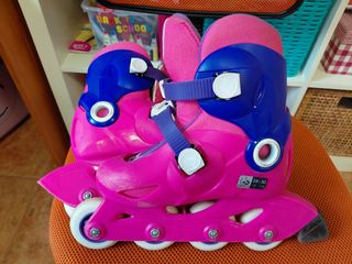 Patines Oxelo Niña Talla 28-30 Rosa/Azul