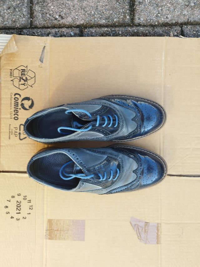 Scarpe uomo eleganti blu e grigie