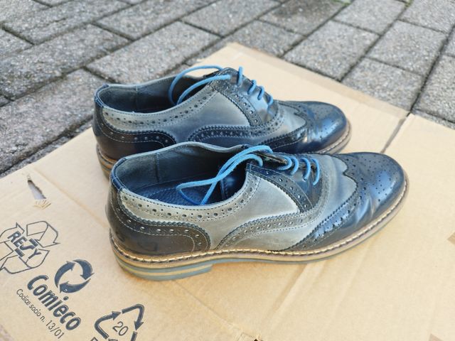 Scarpe uomo eleganti blu e grigie