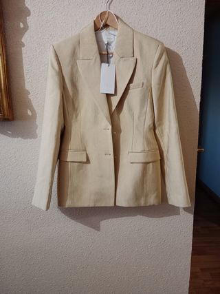 Blazer Zara Dorado Talla M