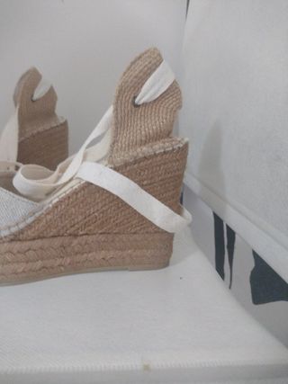 Alpargatas plataforma Au Revoir Cinderella beige 