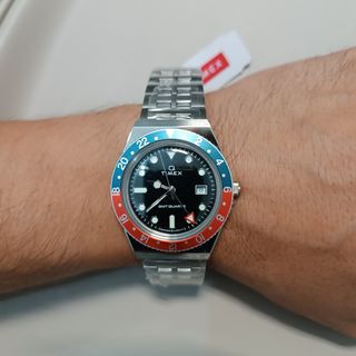 Orologio Timex Q GMT Acciaio Nero