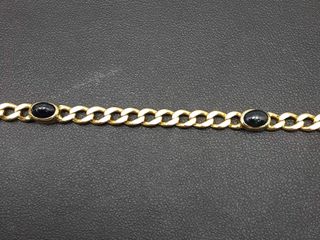 pulsera oro 18k con piedra con circonita