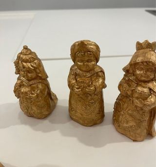 Belén Nacimiento Escayola Dorado 10 Piezas