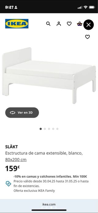 Camas infantiles Ikea blancas (2 unidades) URGENTE