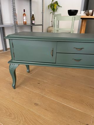 Mobile vintage verde legno