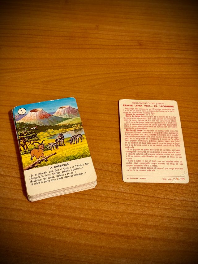 Baraja de cartas "Erase una vez... el hombre"