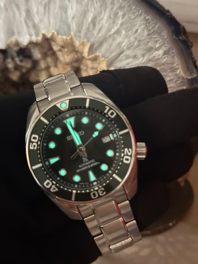 Reloj Seiko Sumo Verde Automático Diver's 200m