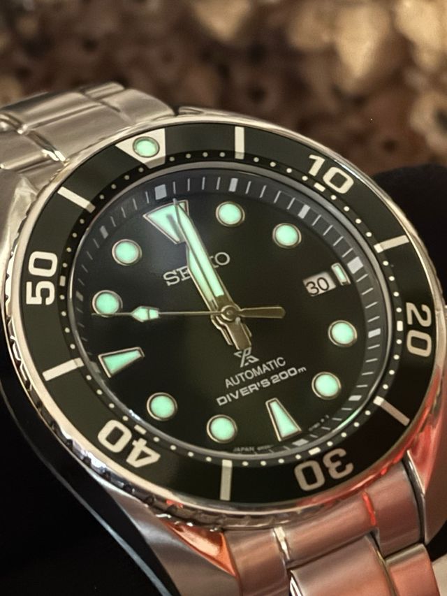 Reloj Seiko Sumo Verde Automático Diver's 200m