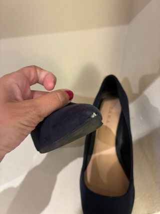 Zapatos de tacón Zara azul marino