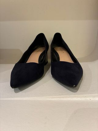 Zapatos de tacón Zara azul marino