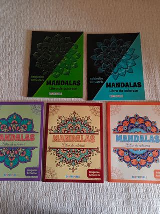 Pack 5 libros grandes mandalas pasatiempos nuevos