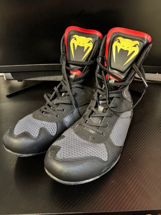 Botas Boxeo Venum Elite Negras Rojas