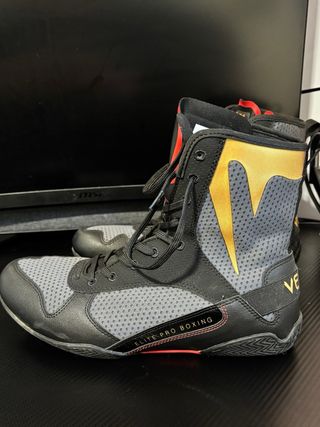 Botas Boxeo Venum Elite Negras Rojas