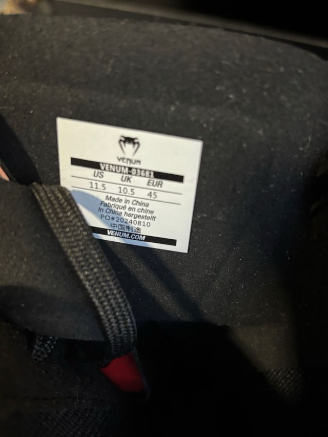 Botas Boxeo Venum Elite Negras Rojas