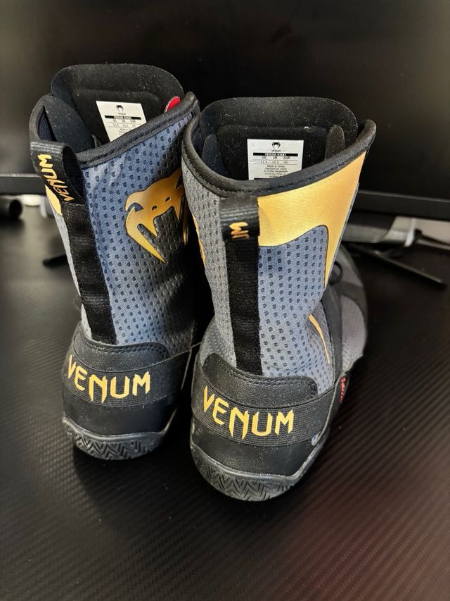 Botas Boxeo Venum Elite Negras Rojas