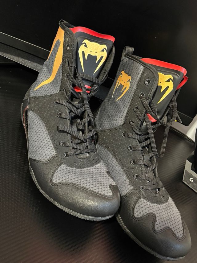 Botas Boxeo Venum Elite Negras Rojas