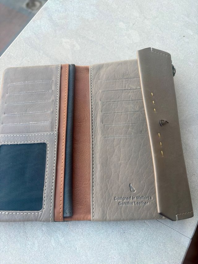 Cartera Abbacino Gris y Verde tierra