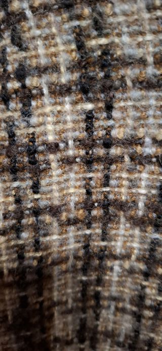 Gonna vintage a quadri beige e marrone