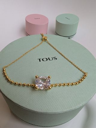 Pulsera Tous plata bañado en oro,