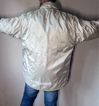 Chaqueta Le Coq Sportif Retro Beige/Azul