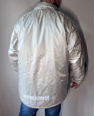Chaqueta Le Coq Sportif Retro Beige/Azul