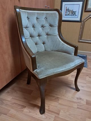 Calzadora tapizada beige y marrón
